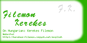 filemon kerekes business card